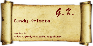 Gundy Kriszta névjegykártya